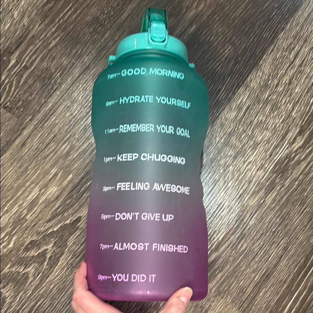 Gradient Motivational Water Bottle 128 oz